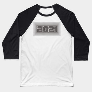 Happy New Year 2021 Block Illusion Design Baseball T-Shirt